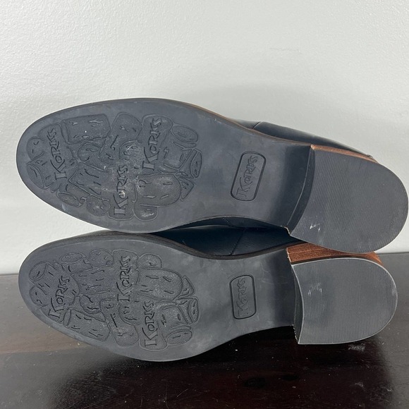 KORK-EASE LEATHER CHELSEA ANKLE BOOTIES IN BLACK WOMEN'S SIZE 6 - Picture 10 of 11